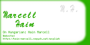 marcell hain business card